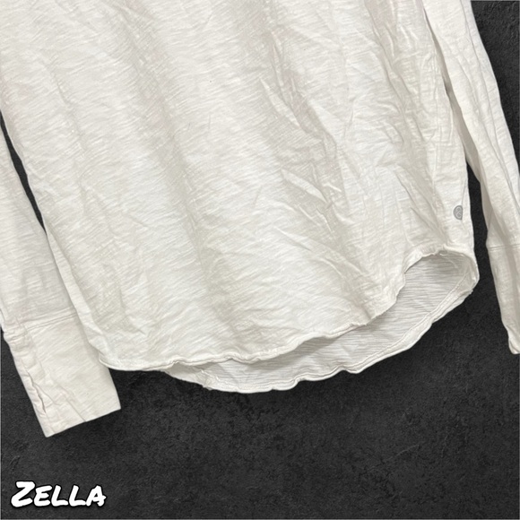 Zella Relaxed Washed 2.0 Long Sleeve Slub Tee - White - Picture 2 of 6
